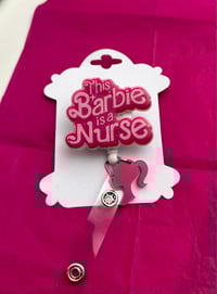 Image 2 of Barbie nurse badge reel
