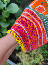 Image 4 of Vintage Fez crop tribal top pompom 35 inches