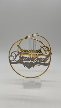 Image 2 of Custom Name Hoop Glitter Earring’s 