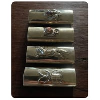 Image 1 of Rustic Solid Brass Lighter Sleeves