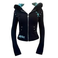 Image 1 of black starkissed hoodie *teal*