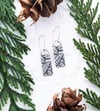 Rock Fern Hoop Top Earrings 