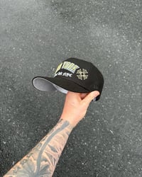 Image 2 of  BLACK TRI TONE NEW YORK METS CUSTOM FITTED CAP