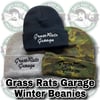 NEW Grass Rats Garage Beanies!! (Black, Gray or Camo) 