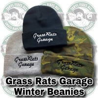 Image 1 of Grass Rats Garage Beanies!! (Black, Gray or Camo) 