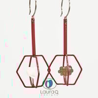 Image 1 of Pink cages with heart and cloud