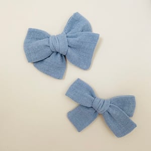 Image of Barrette Elise Double Gaze Bleu