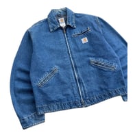 Image 4 of Vintage 90s Carhartt Detroit Jacket - Denim Blue