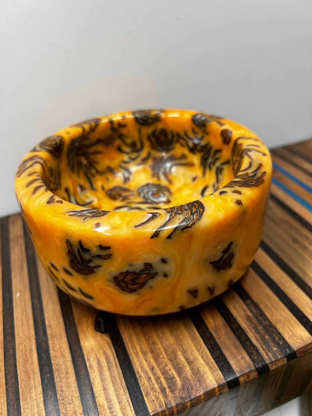 Orange Pinecone Bowl
