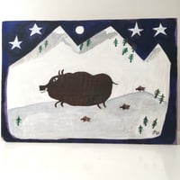 Image 1 of Wild boar with humbugs -original artwork