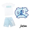 Carolina Blue “93’ in Rome” Summer Short Set