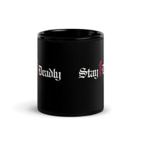 Image 3 of Stay Deadly Black Glossy Mug