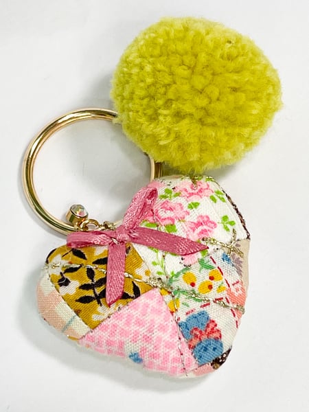 Image of My Heart To Yours Ornament Quilted Mini Keychain 1