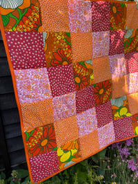 Image 1 of Retro Flowers Patchwork Mat