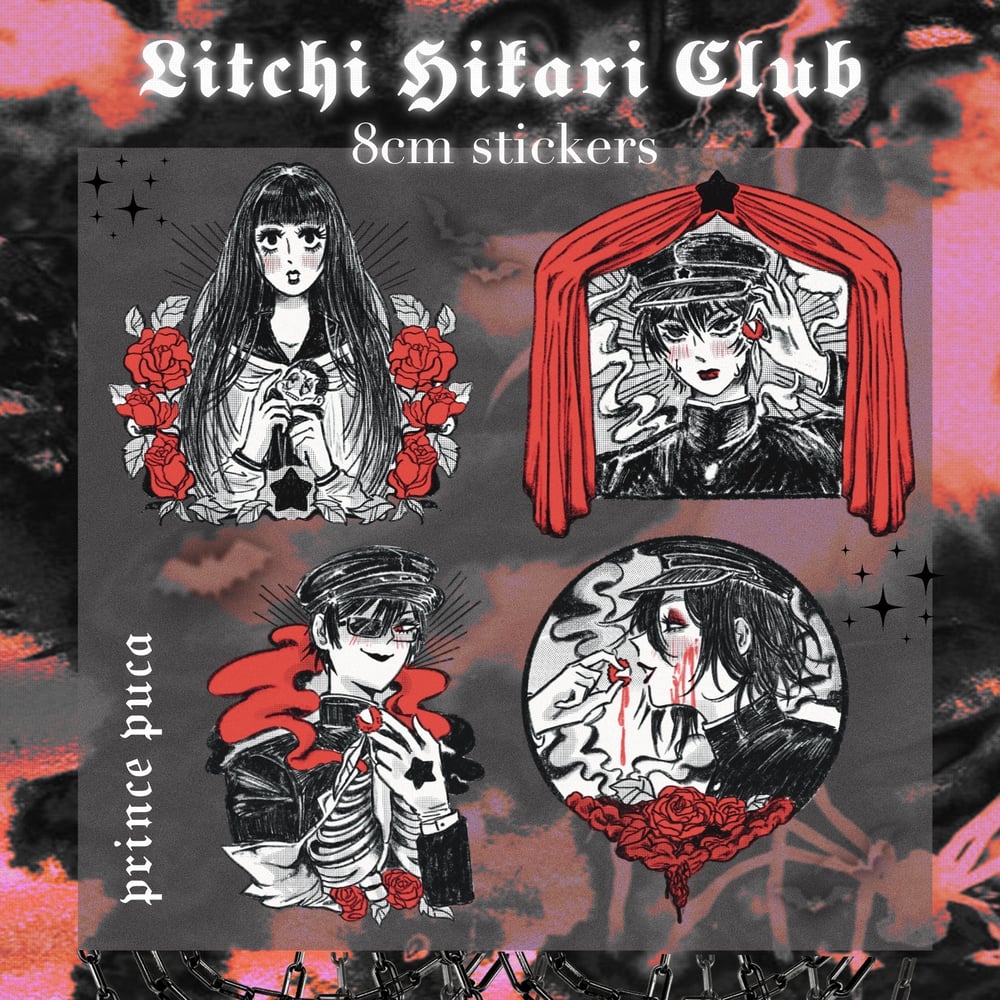 Image of Litchi Hikari Club 8cm Vinyl Stickers 