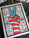 Stars & Stripes Peace Sign Drawing!
