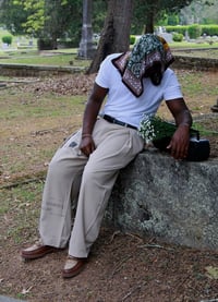 Image 3 of Stamped Pleated Trousers