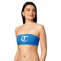 Image 1 of Trubledera Old English Recycled bandeau bikini top