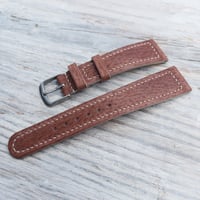 Image 2 of 40's Style Pigskin Strap / Box Stitching