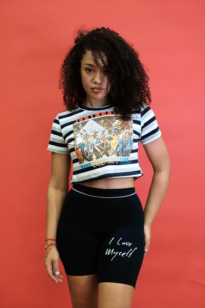 Image of Striped Good Energy Club crop-top