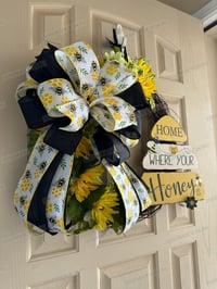 Image 4 of Home Is Where Your Honey Is Grapevine Wreath