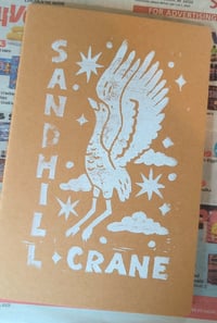 Image 1 of Hand printed Sandhill crane notebook