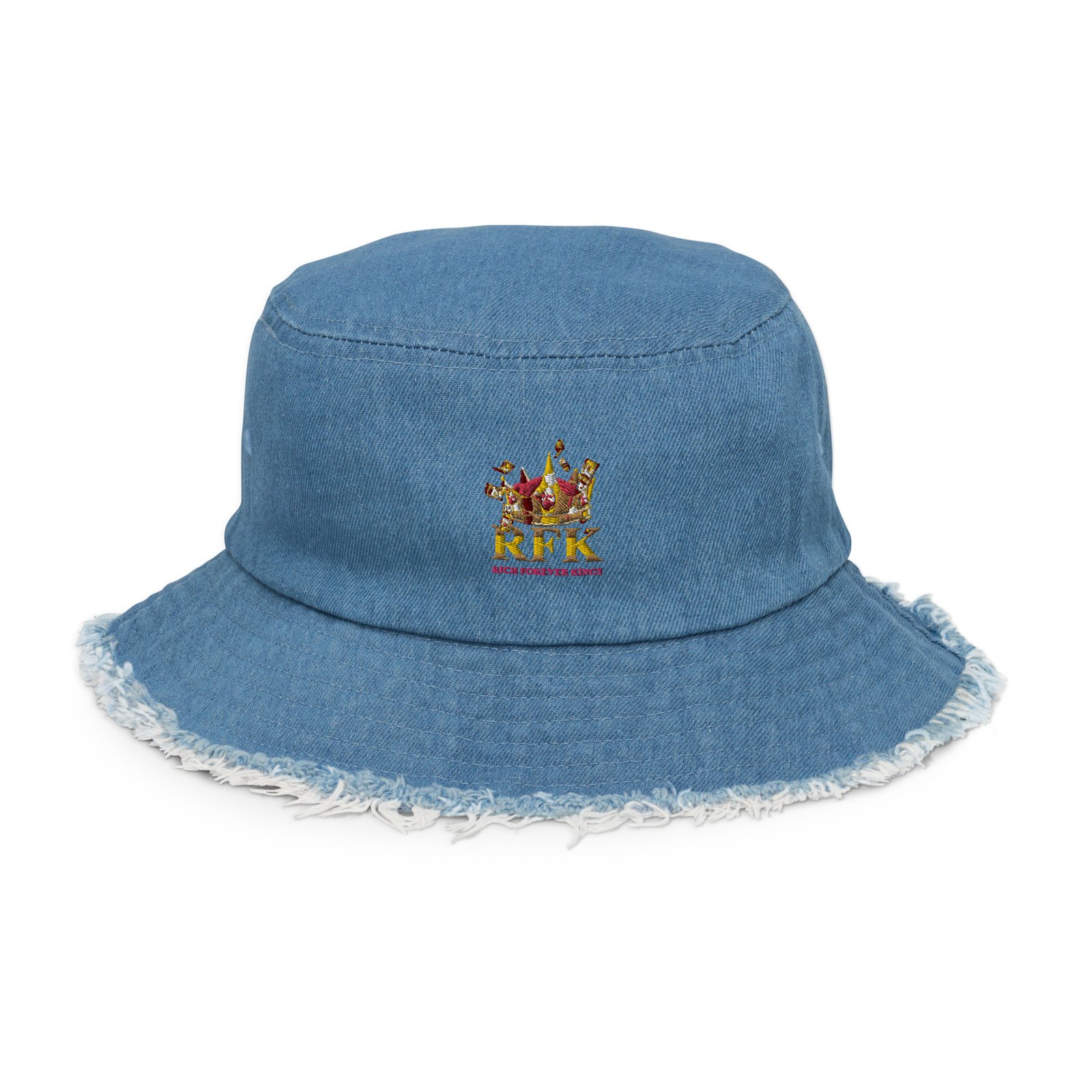 Distressed Denim Bucket Hat Ripped Frayed Edge Sun Hat for Women Men (deep  Blue) at Amazon Women's Clothing store