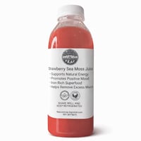 Strawberry Sea Moss Juice (6-Pack, 16oz Bottles)