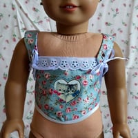 Coquette kitty blue floral corset 