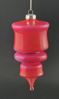 Pink slyme over poppy ornament 