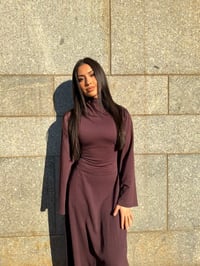 Image 1 of Chocolate sculpt abaya