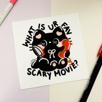 Image 1 of Scary Movie Cat Art Print