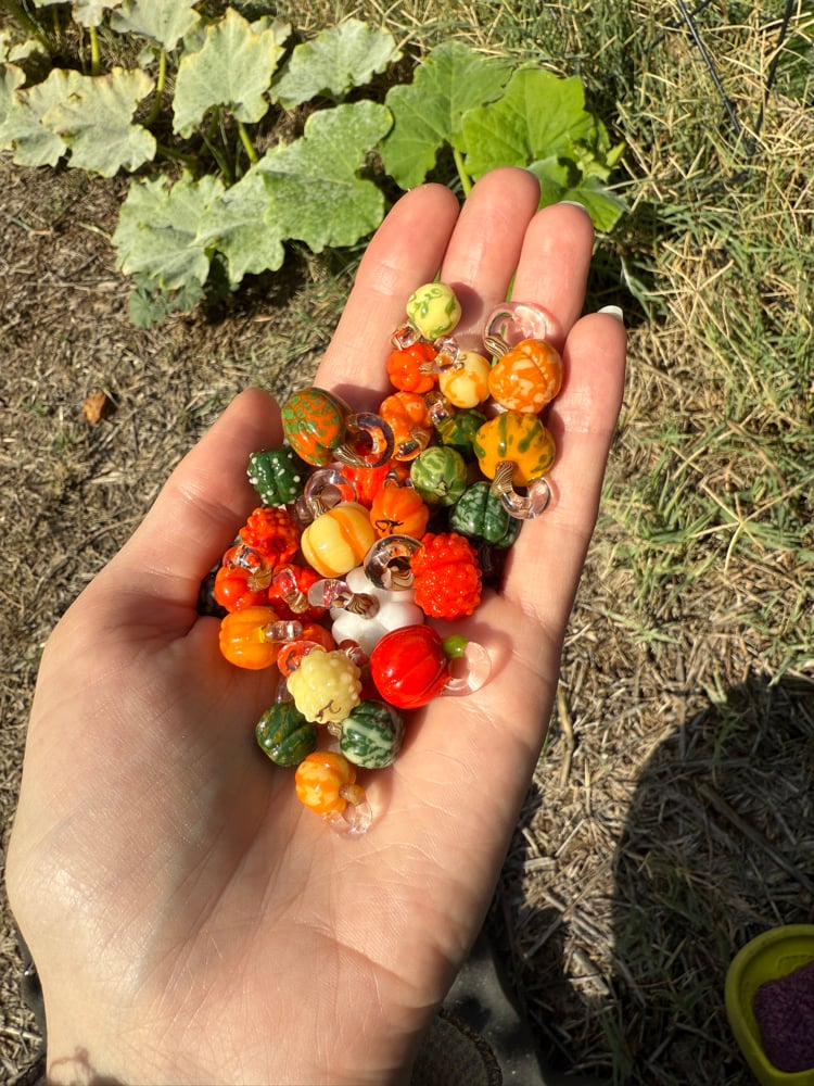 Image of Mini and Micro Pumpkin pendants 