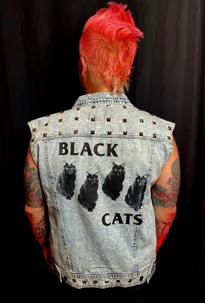 Image of Black Cats Studded Vest