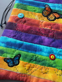 Image 5 of Summer Butterfly Canvas Zippertop Pocket