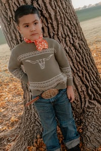 Image 2 of Orange Checkered Wild Rag