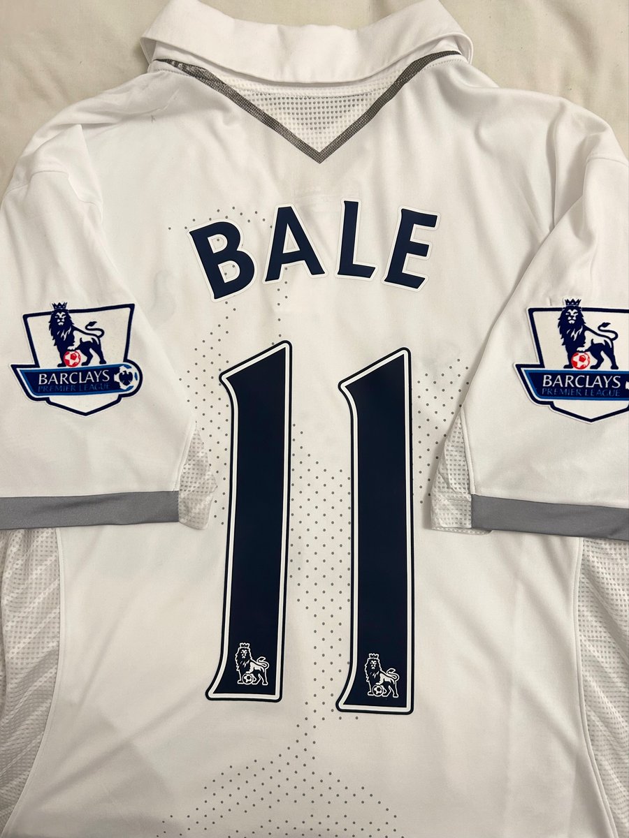 Image of Tottenham Hotspur “BALE 11” 2012/13 Home Shirt + PL patches (M)