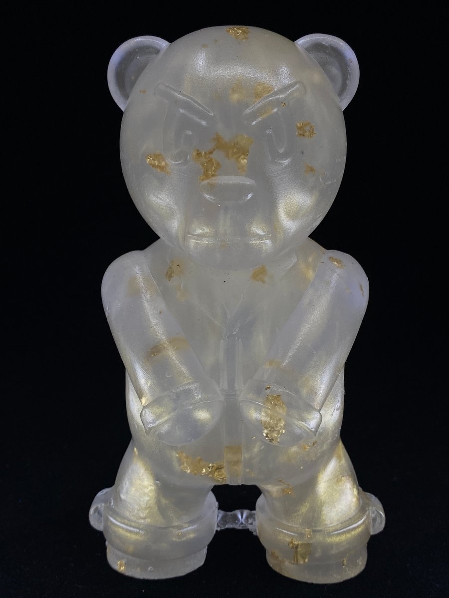 Image of WHITE IRIDESCENT GOLD LEAF SWABEAR