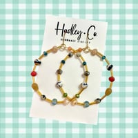 Fall Beaded Hoops