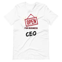 Open For Business Red sign Short-Sleeve Unisex T-Shirt