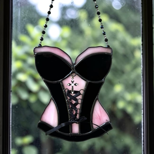 Y2K Corset Black/Pink