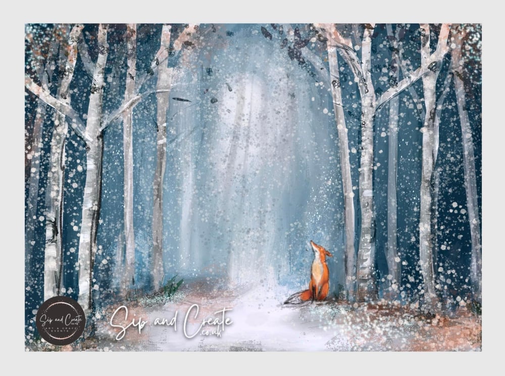 Image of “Sparkling Winter Woodland” Paint and Lunch