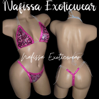 Image 4 of Adjustable Shiny Sequin Thong Sets 