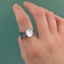 Image 1 of White Mother Of Pearl Botanical Ring