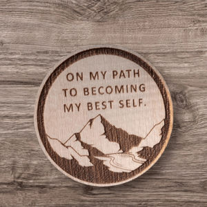 Image of Personalized Wooden Sobriety Coin: AA / NA Anniversary Gift
