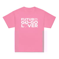 Image 5 of LOVE DC GOGO "FUTURE GO-GO LOVER" Youth Classic Tee White Text (see color options)