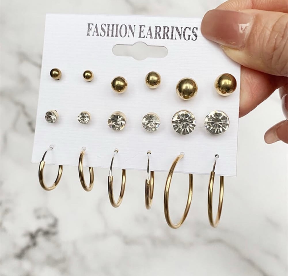 Image of Necklace & Studded Earring Sets