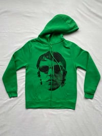 Image 1 of ELLIOTT SMITH GREEN ZIP UP HOODIE