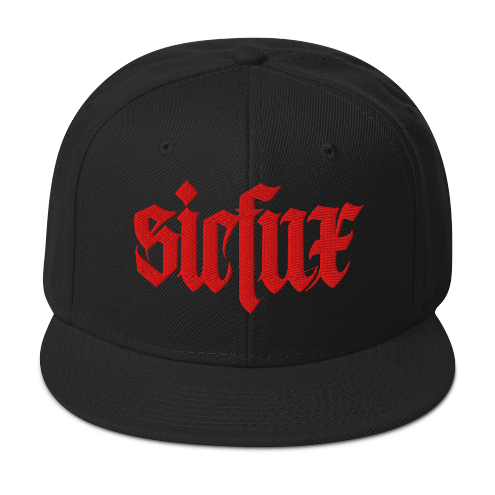 Image of Red Sicfux 3D Puff Snapback Hat