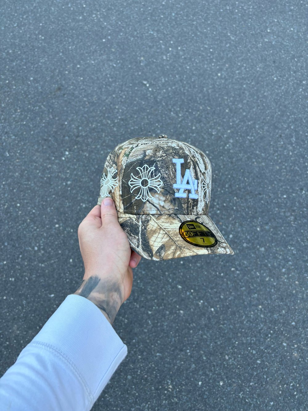 Image of REAL TREE CAMO LA  DODGERS  CUSTOM FITTED CAP